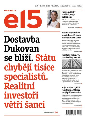 Obálka e-magazínu E15 5.10.2023