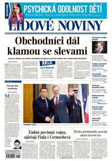 Obálka e-magazínu Lidové noviny 27.2.2024