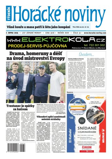 Obálka e-magazínu Horácké Noviny 32/2025