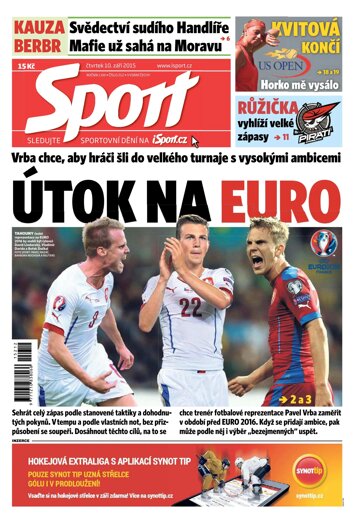 Obálka e-magazínu Sport 10.9.2015