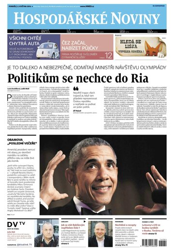 Obálka e-magazínu Hospodářské noviny 084 - 2.5.2016