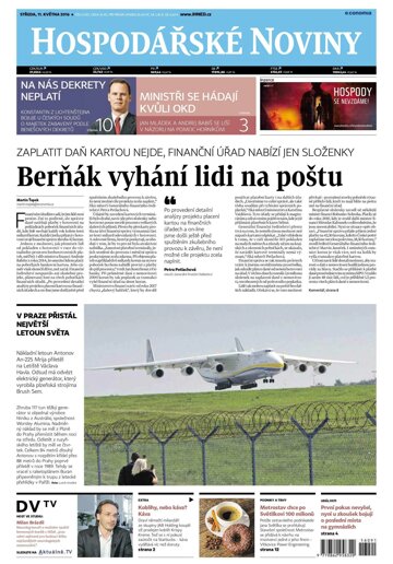 Obálka e-magazínu Hospodářské noviny 091 - 11.5.2016