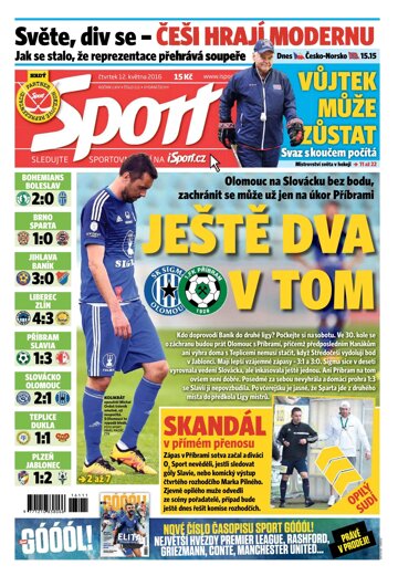 Obálka e-magazínu Sport 12.5.2016