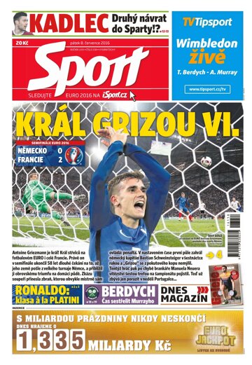 Obálka e-magazínu Sport 8.7.2016