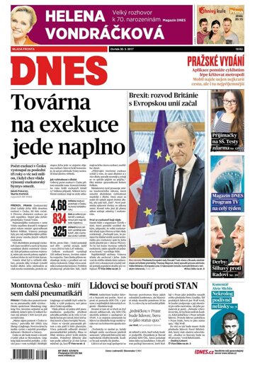 Obálka e-magazínu MF Dnes 30.3.2017