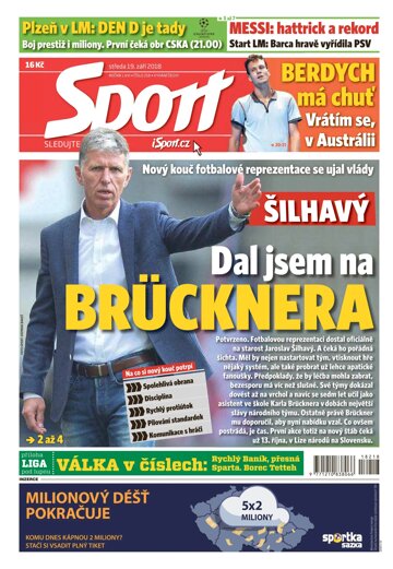Obálka e-magazínu Sport 19.9.2018