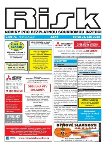 Obálka e-magazínu Risk 71/2018
