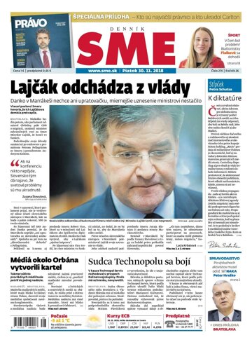 Obálka e-magazínu SME 30.11.2018