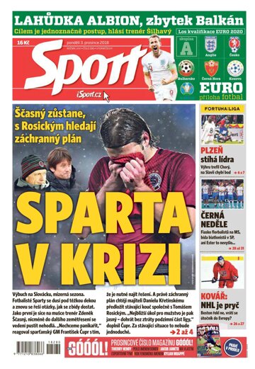 Obálka e-magazínu Sport 3.12.2018