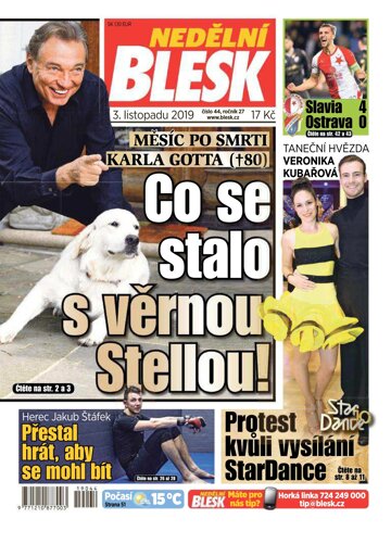 Obálka e-magazínu Nedělní Blesk 3.11.2019