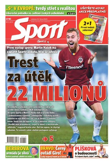 Obálka e-magazínu Sport 24.10.2020