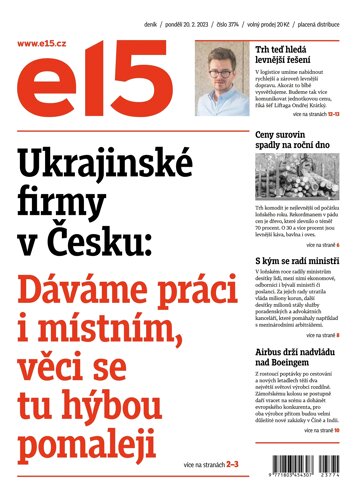 Obálka e-magazínu E15 20.2.2023