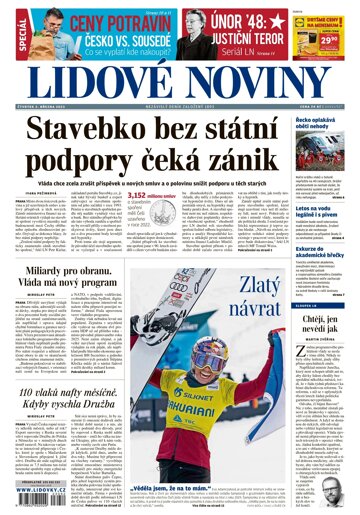 Obálka e-magazínu Lidové noviny 2.3.2023