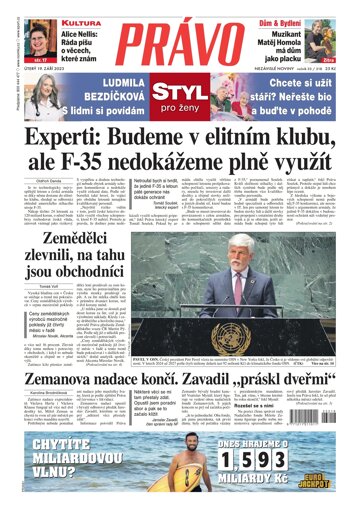 Obálka e-magazínu Deník Právo 19.9.2023