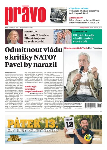 Obálka e-magazínu Deník Právo 13.6.2025
