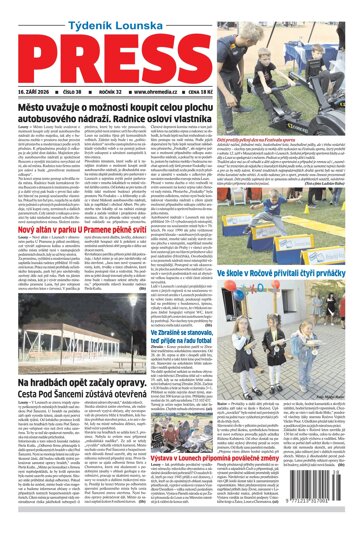 Obálka e-magazínu Lounský press 38/2026