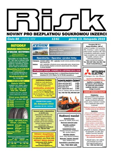 Obálka e-magazínu Risk 88/2015