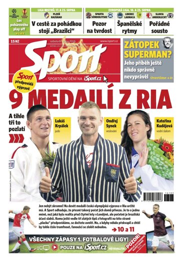 Obálka e-magazínu Sport 6.8.2016