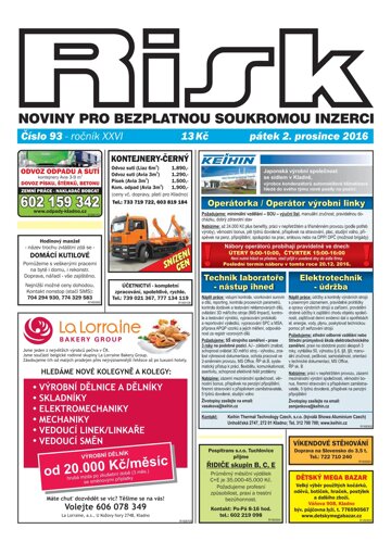 Obálka e-magazínu Risk 93/2016