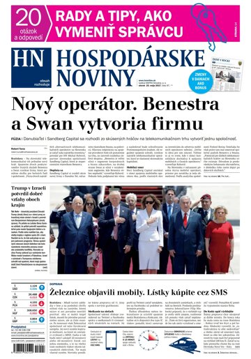 Obálka e-magazínu Hospodárske noviny 23.05.2017
