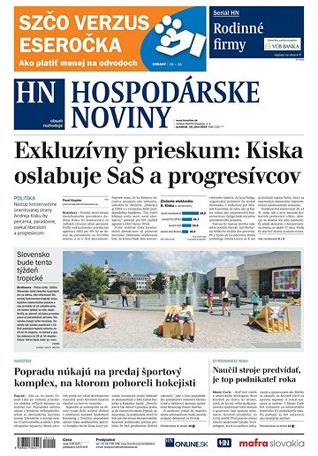 Obálka e-magazínu Hospodárske noviny 10.06.2019