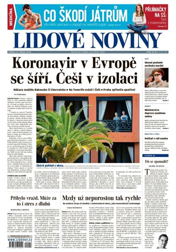 Obálka e-magazínu Lidové noviny 26.2.2020