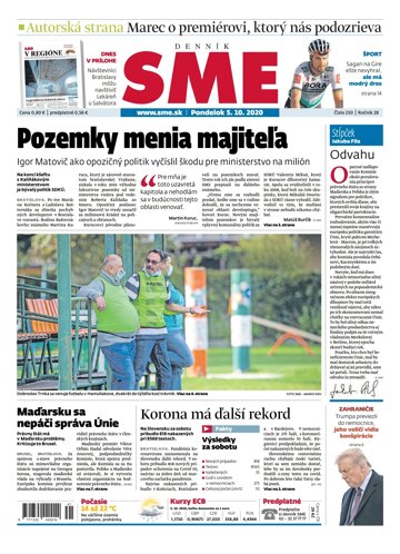 Obálka e-magazínu SME 5.10.2020