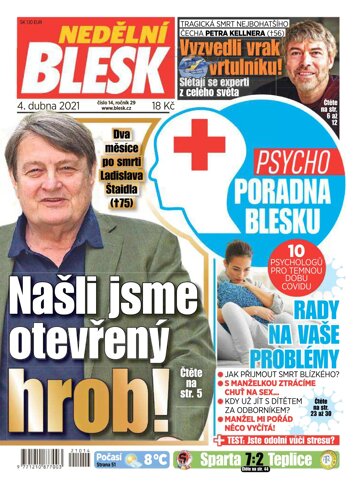 Obálka e-magazínu Nedělní Blesk 4.4.2021