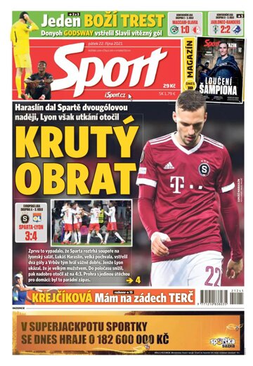 Obálka e-magazínu Sport 22.10.2021