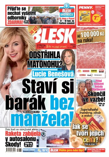 Obálka e-magazínu Blesk 12.10.2022