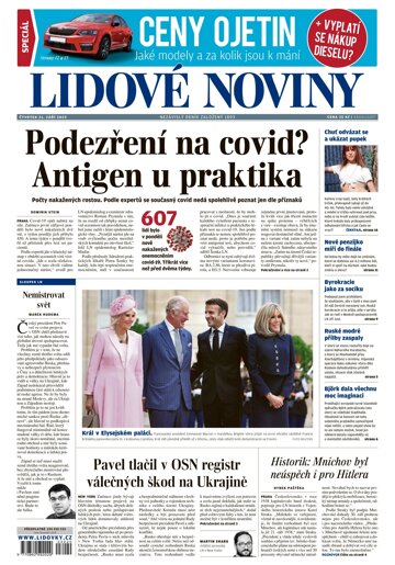 Obálka e-magazínu Lidové noviny 21.9.2023