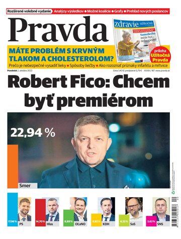 Obálka e-magazínu Pravda 2. 10. 2023