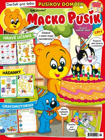 Obálka e-magazínu Macko Pusík 8/2025