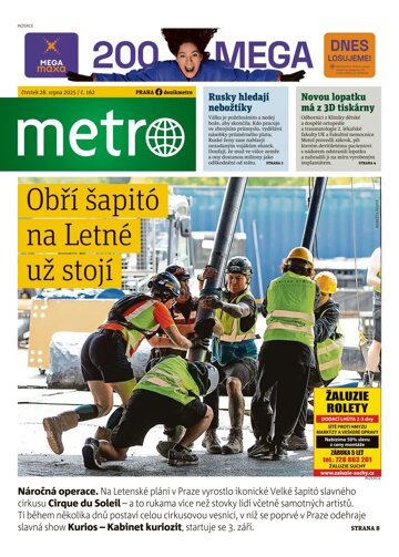 Obálka e-magazínu deník METRO 28.8.2025