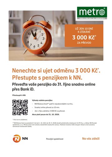 Obálka e-magazínu deník METRO 21.10.2026