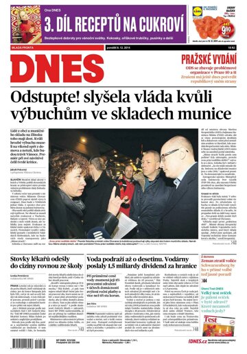 Obálka e-magazínu MF Dnes 8.12.2014