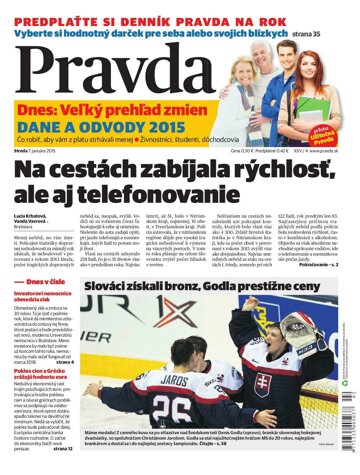 Obálka e-magazínu Pravda 7. 1. 2015