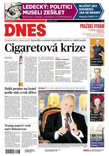Obálka e-magazínu MF Dnes 26.5.2016