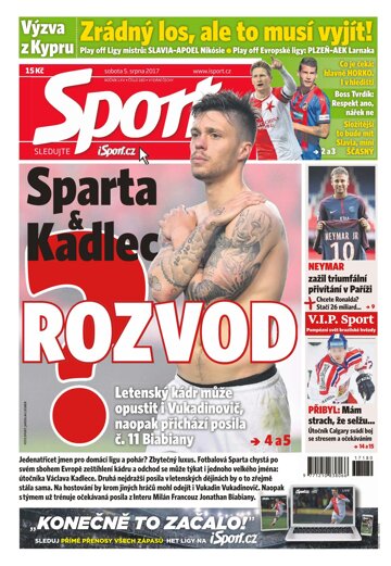 Obálka e-magazínu Sport 5.8.2017