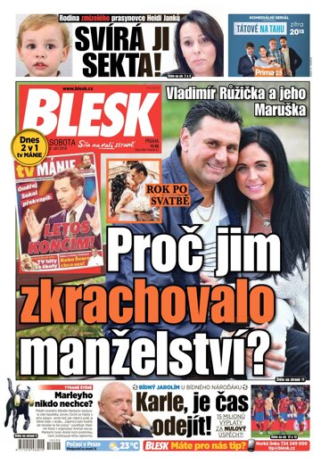 Obálka e-magazínu Blesk 8.9.2018