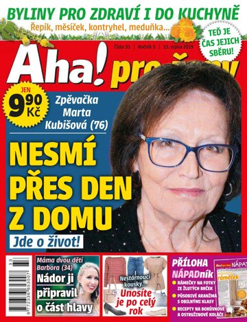 Obálka e-magazínu AHA! pro ženy 33/2019