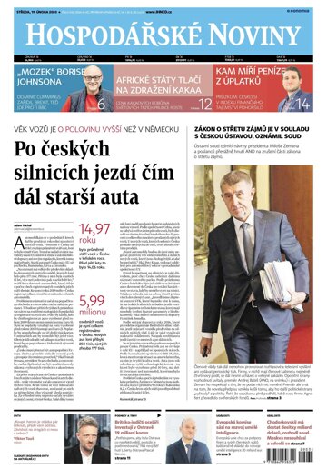 Obálka e-magazínu Hospodářské noviny 035 - 19.2.2020