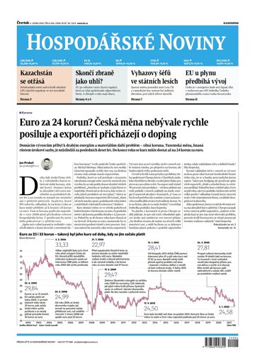 Obálka e-magazínu Hospodářské noviny 004 - 6.1.2022