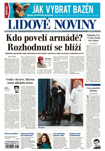 Obálka e-magazínu Lidové noviny 11.4.2022