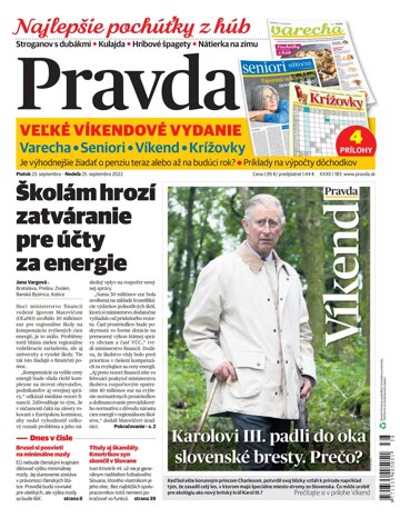 Obálka e-magazínu Pravda 23. 9. 2022