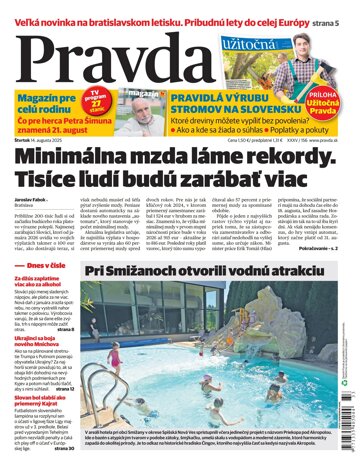 Obálka e-magazínu Pravda 14. 8. 2025