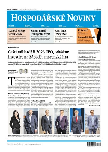 Obálka e-magazínu Hospodářské noviny 001 - 2.1.2026