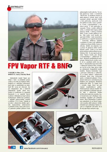 Obálka e-magazínu RC revue 06/2015 FPV Vapor RTF BNF