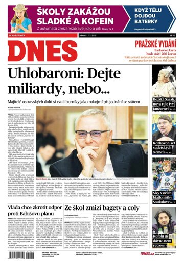 Obálka e-magazínu MF Dnes 11.12.2015