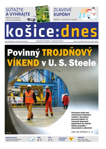 Obálka e-magazínu košice:dnes 22.12.2015